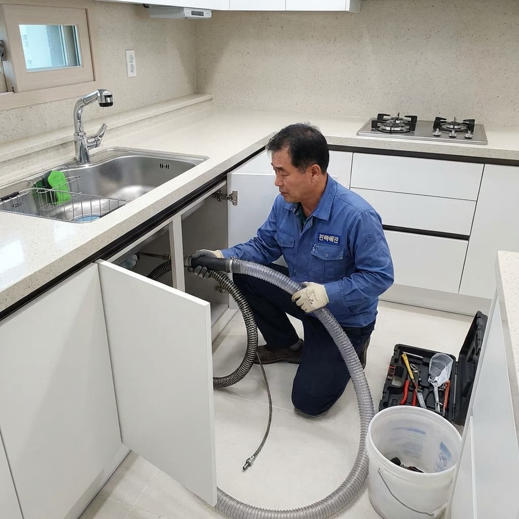 싱크대막힘 해결