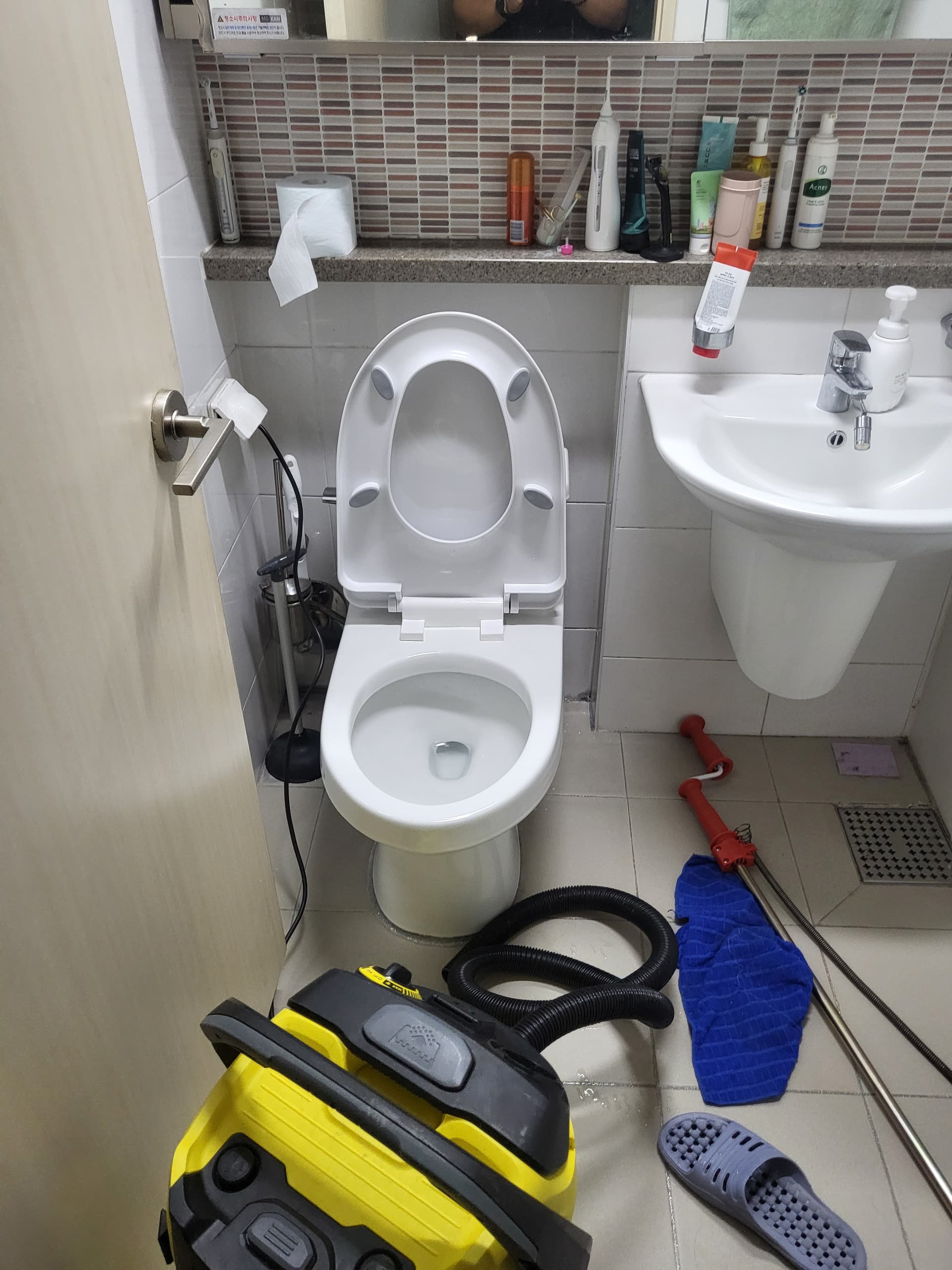 [익산시] 송학동 수도설비 - 화장실 공사 중 시멘트 굳음? 완벽 해결!