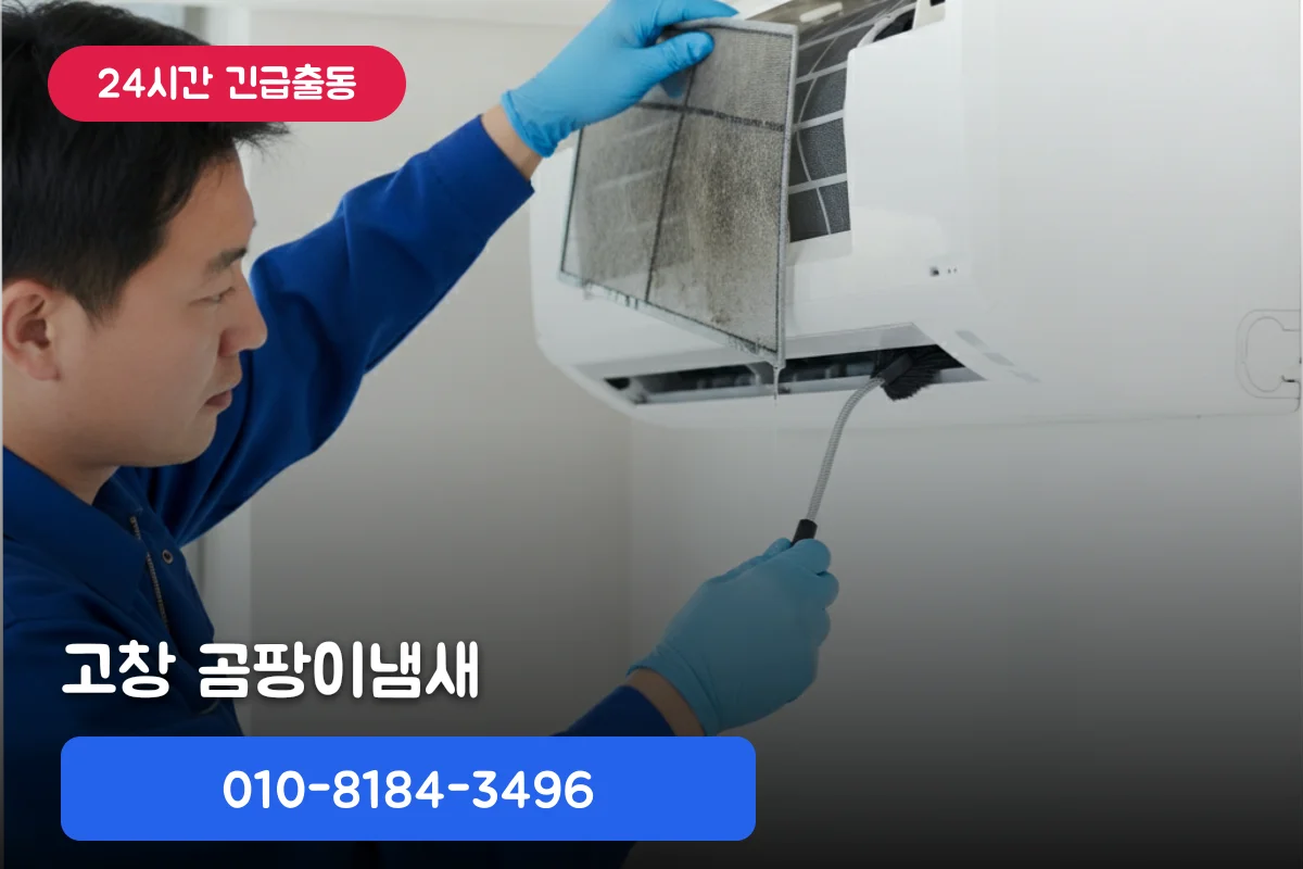 곰팡이냄새 해결기, 고창 에어컨배관세척 비용 시공 후기