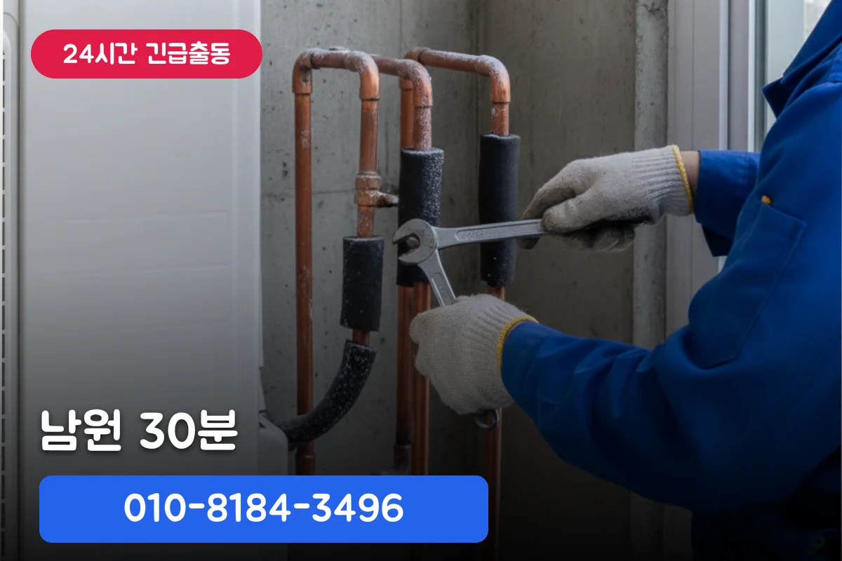 남원에어컨배관세척 거실 30분