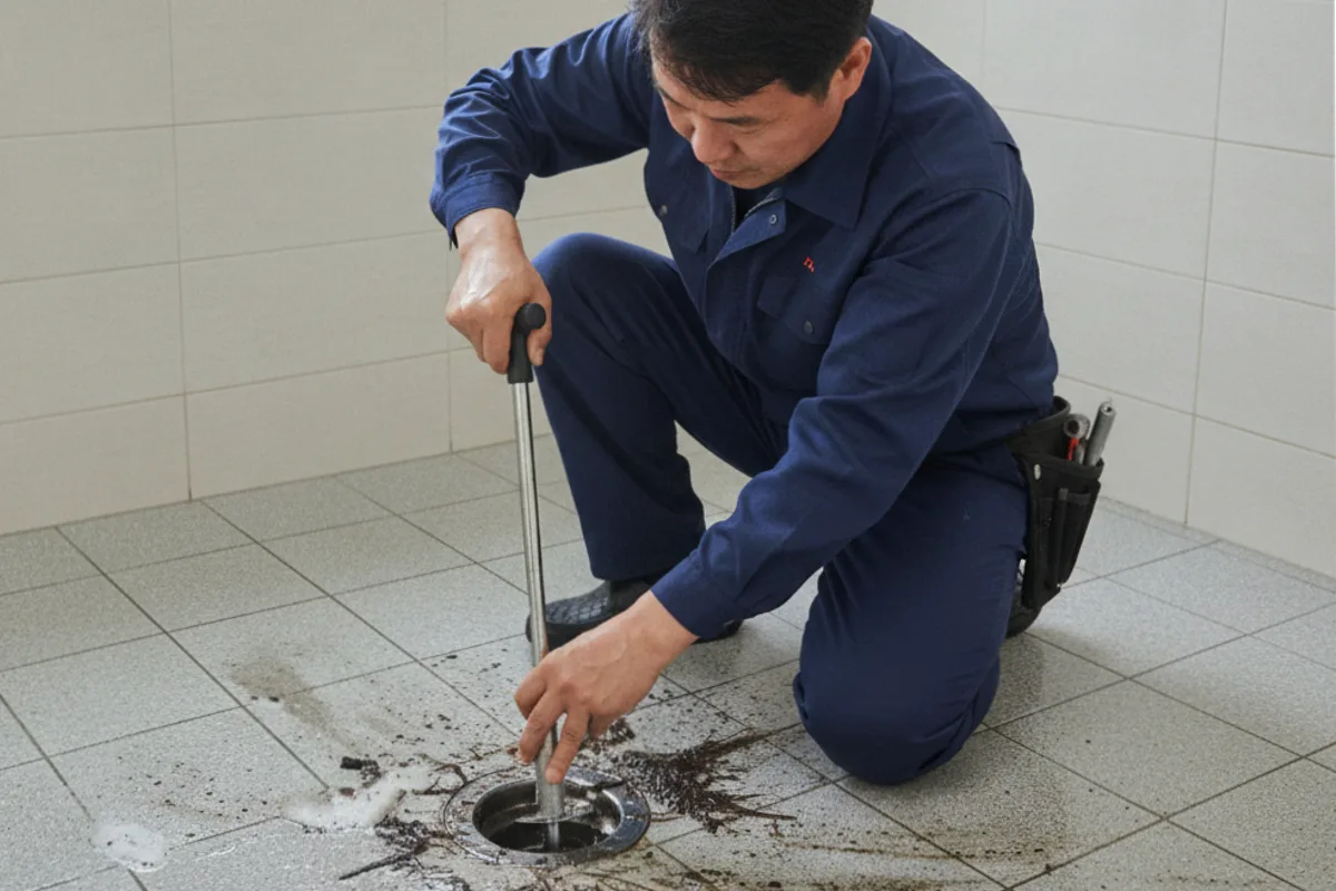 군산시 나운동 배수구막힘 24시배수구뚫기 작업 완료 후 정상 배수 확인 (30분)