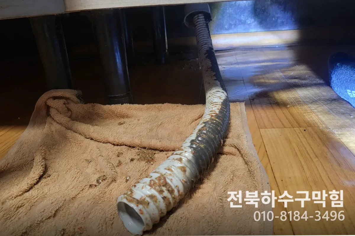 전주시 덕진동 배수구막힘 24시배수구뚫기 작업 전 배관 상태 진단 (덕진동배수구냄새)