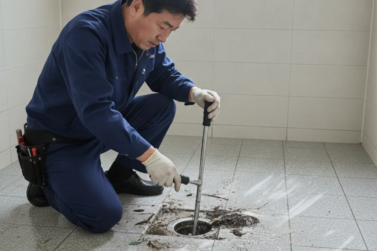 전주시 호성동 배수구막힘 배수구긴급 작업 전 배관 상태 진단 (빌라)
