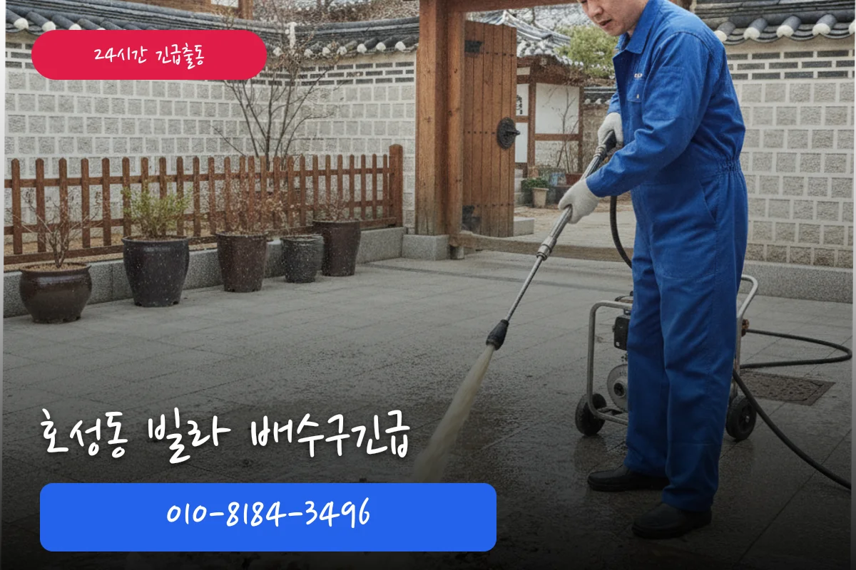 호성동 빌라 배수구출장 정찰제 비용
