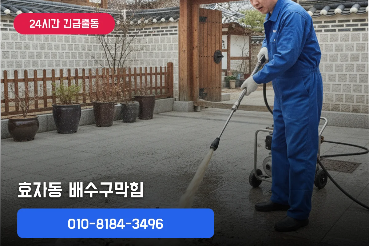 효자동배수구청소비용 악취 막기