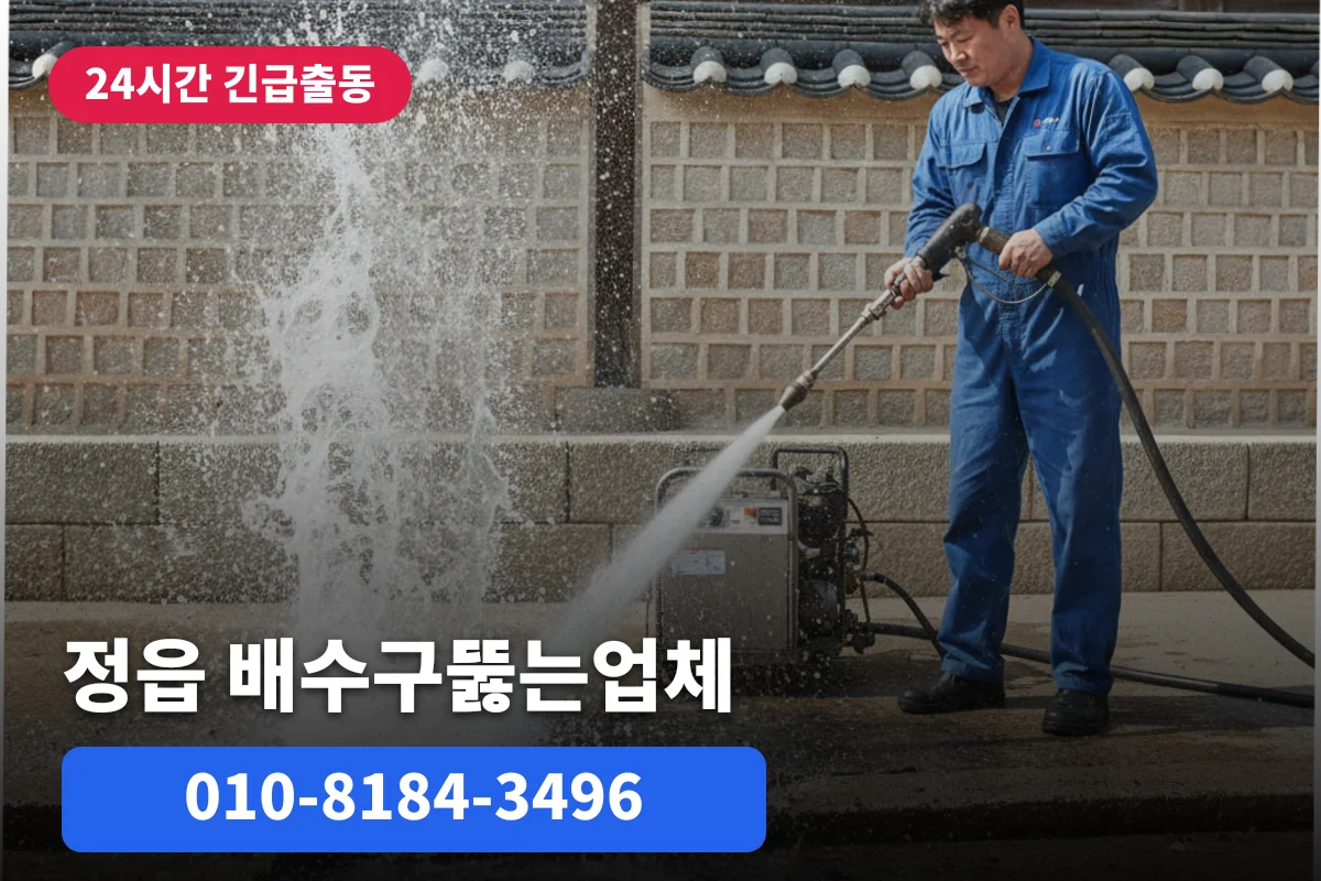 배수구뚫는업체 셀프 실패담, 정읍 전문가 투입
