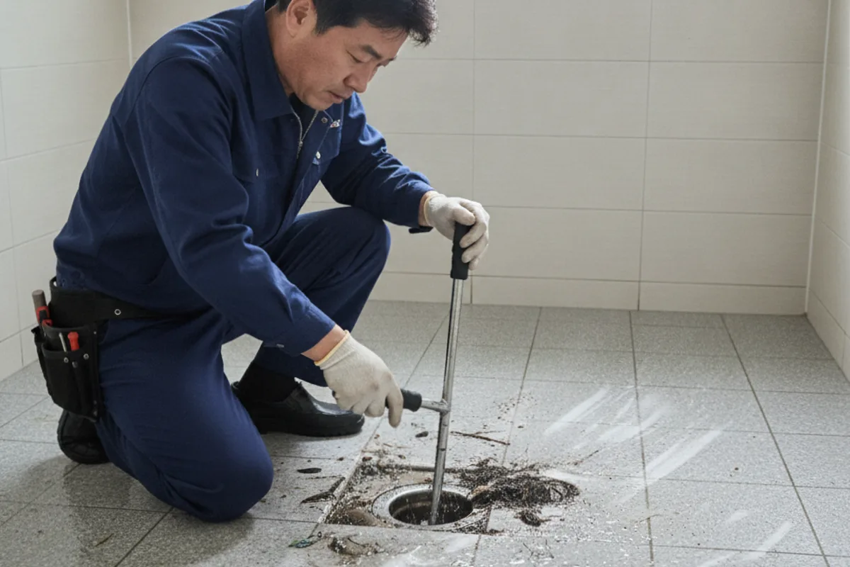 정읍시 배수구막힘 작업 전 배관 상태 진단 (배수구뚫는업체)