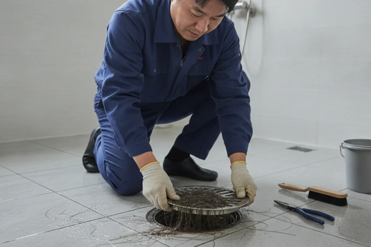 순창군 하수구막힘 작업 완료 후 정상 배수 확인 (순창)