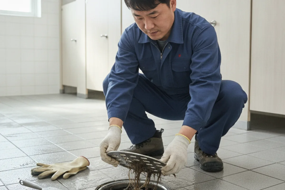 익산시 송학동 하수구막힘 24시하수구 작업 전 배관 상태 진단 (24시하수구)