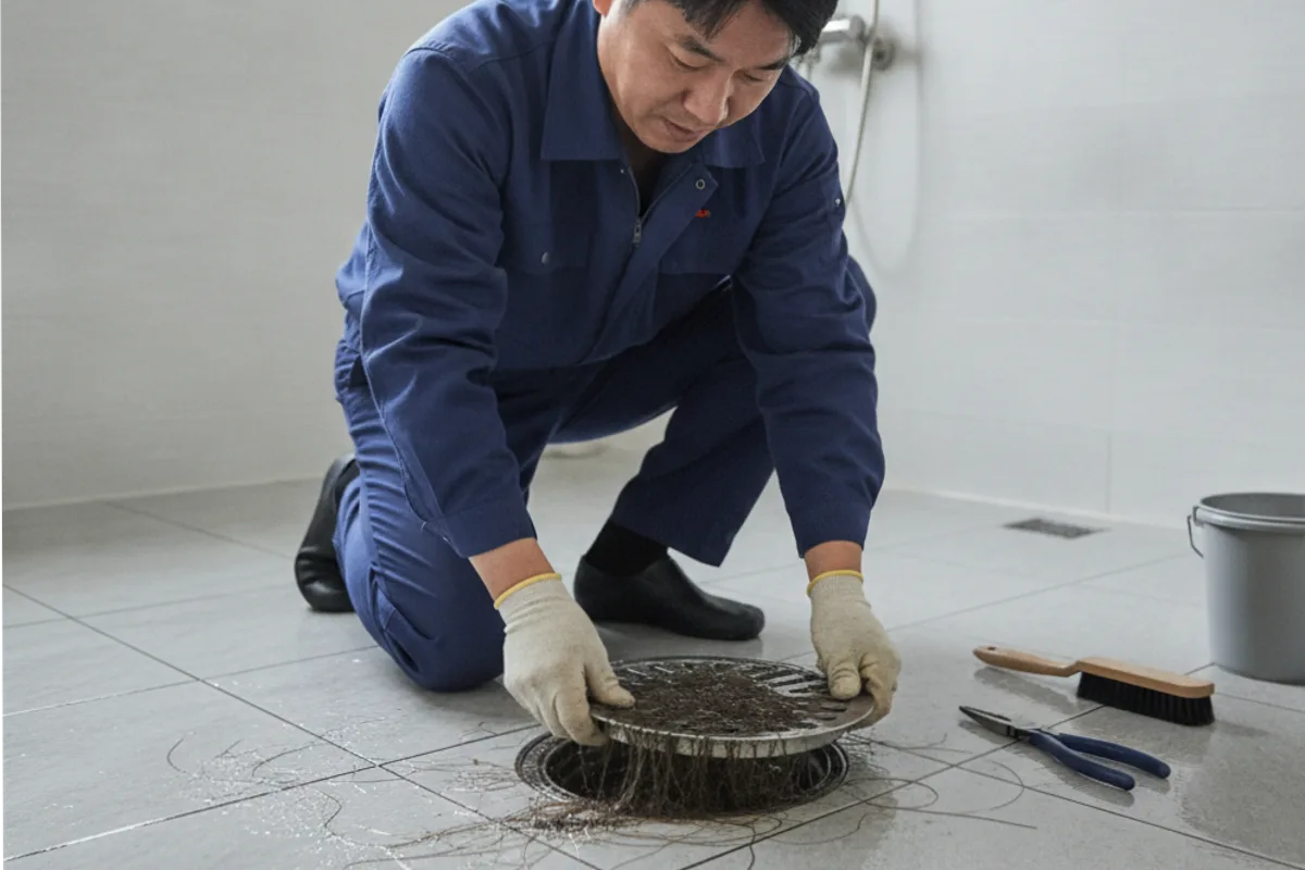 익산시 신흥동 하수구막힘 하수구뚫기가격 작업 전 배관 상태 진단 (빌라)