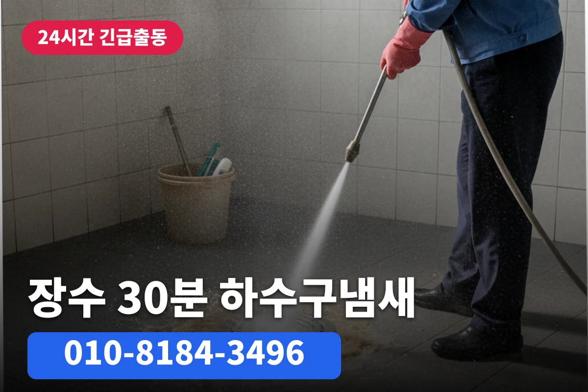 장수 공장 화장실하수구막힘 30분 출장 전문 해결 후기