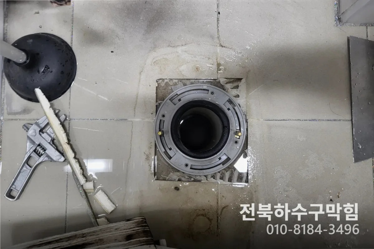 전주시 삼천동 하수구막힘 작업 전 배관 상태 진단 (하수구물안빠짐)