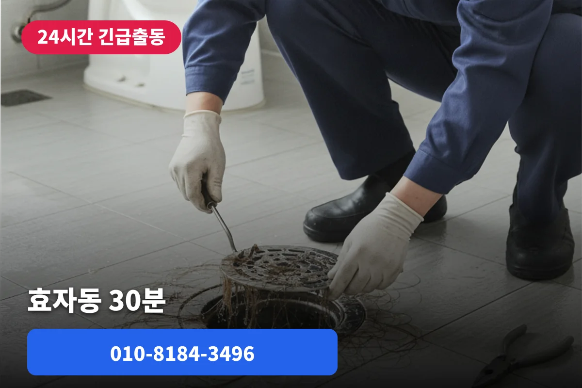 효자동 욕실하수구막힘 — 하수구냄새차단 알아보고 30분 만에 해결