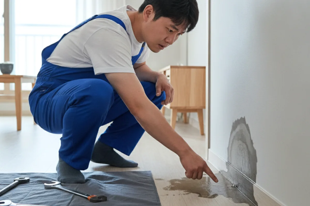 완주군 누수탐지 작업 완료 후 정상 배수 확인 (4번)