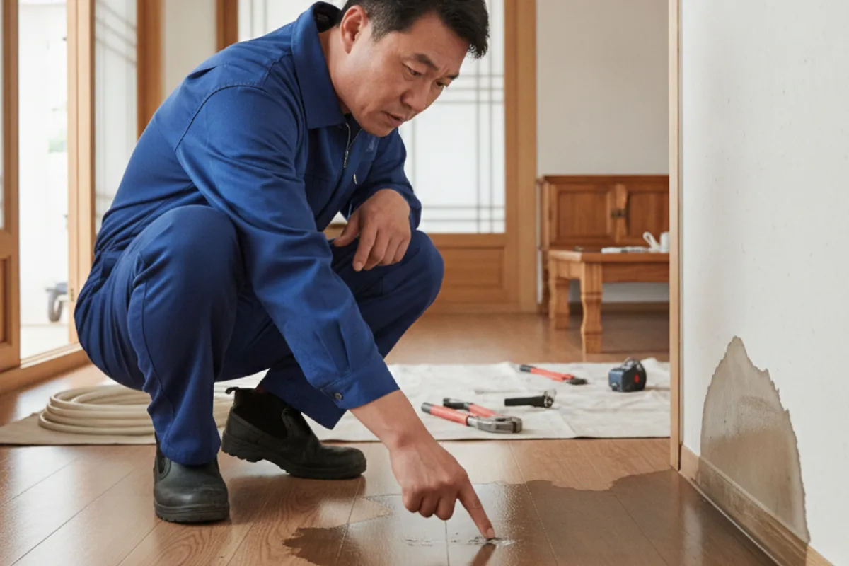 전주시 서신동 누수탐지 누수공사업체 작업 완료 후 정상 배수 확인 (30분)