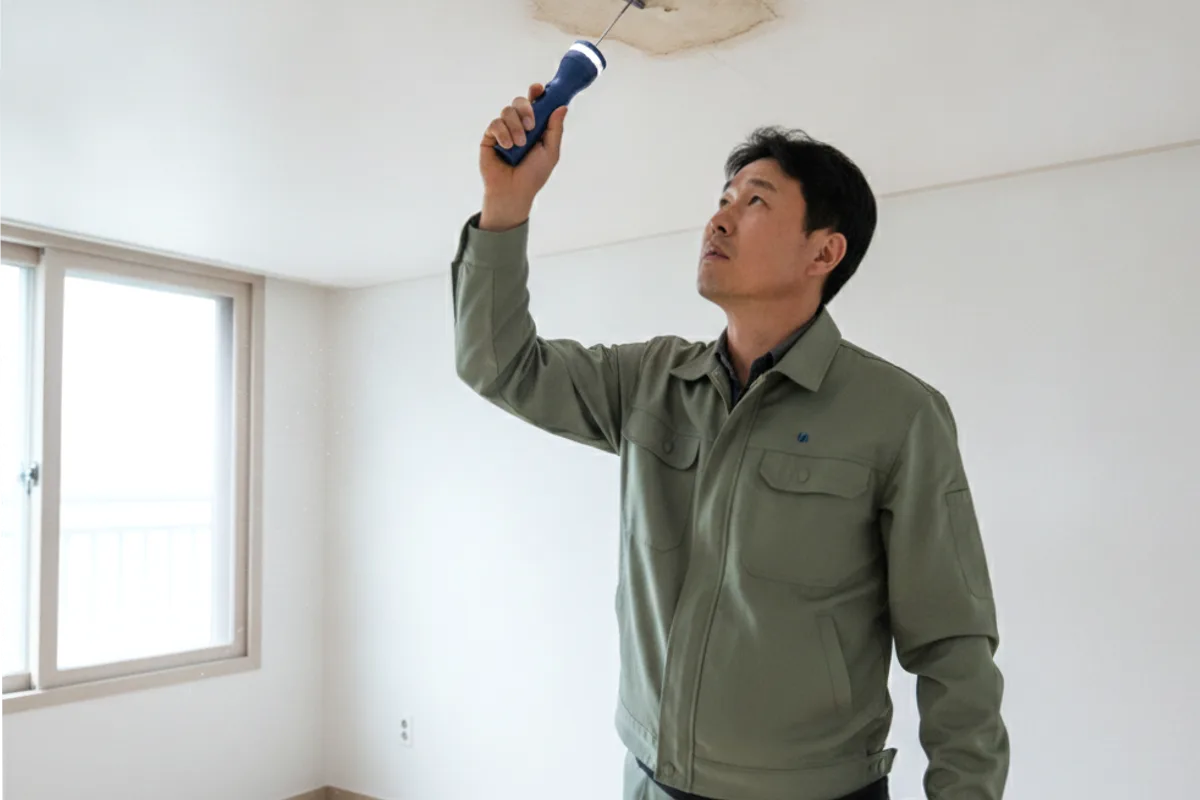 전주시 중화산동 누수탐지 화장실누수 전문 장비 투입 작업 중 (30분)