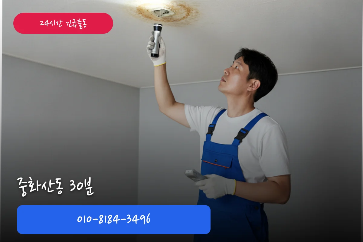 중화산동누수탐지업체 비용 | 30분 출장 수리 사례 확인