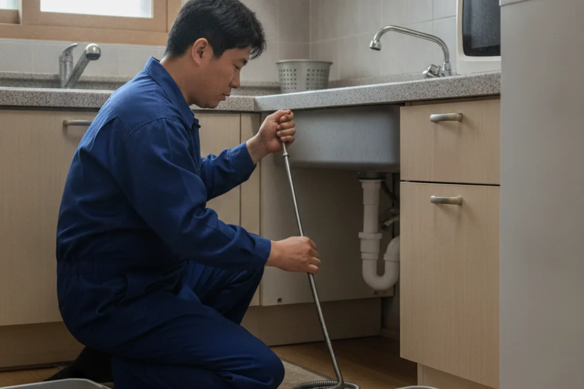 고창군 싱크대막힘 싱크대뚫음 작업 전 배관 상태 진단 (30분)