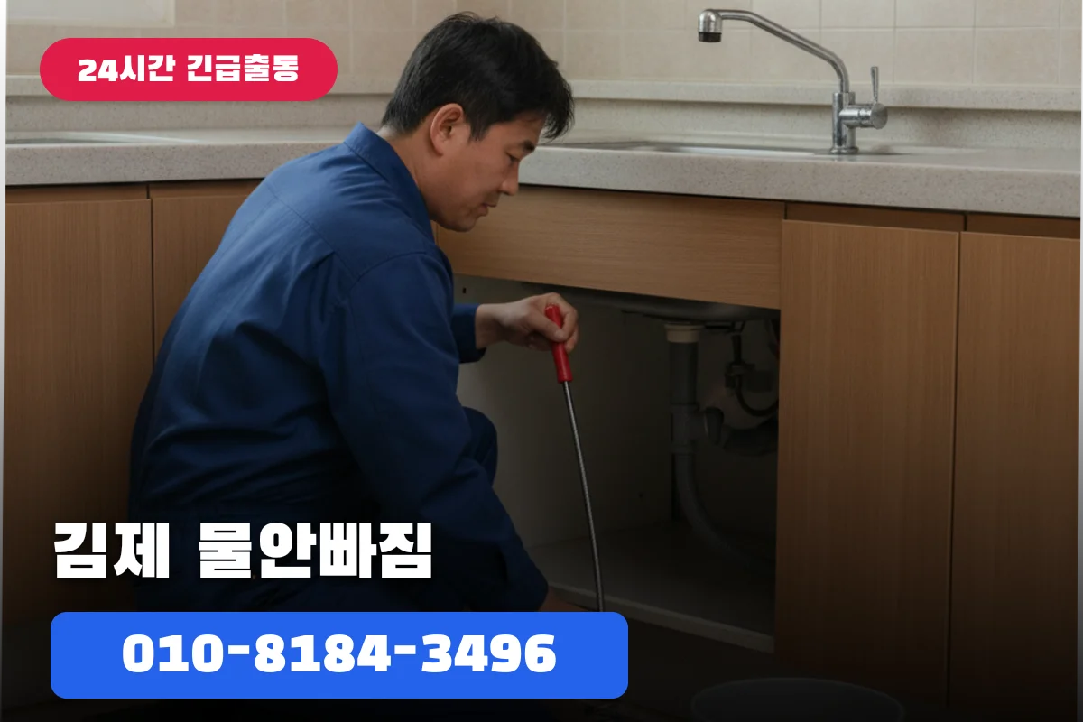 물안빠짐 자주 생기면, 김제싱크대출장 원인부터 점검