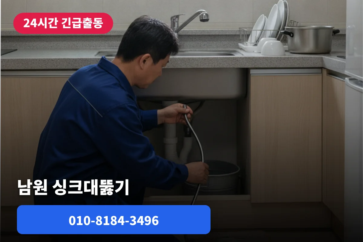 남원 싱크대뚫기 지금 바로 출동 가능