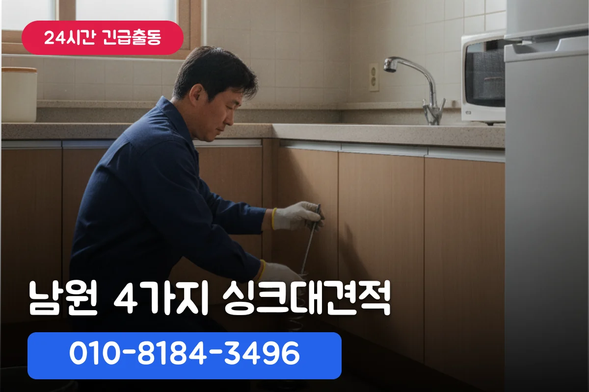 남원 오피스텔 싱크대청소 비용 원인 4가지
