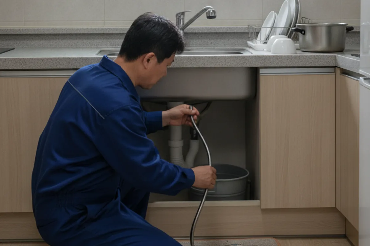 순창군 싱크대막힘 싱크대뚫는곳 전문 장비 투입 작업 중 (물안빠짐)