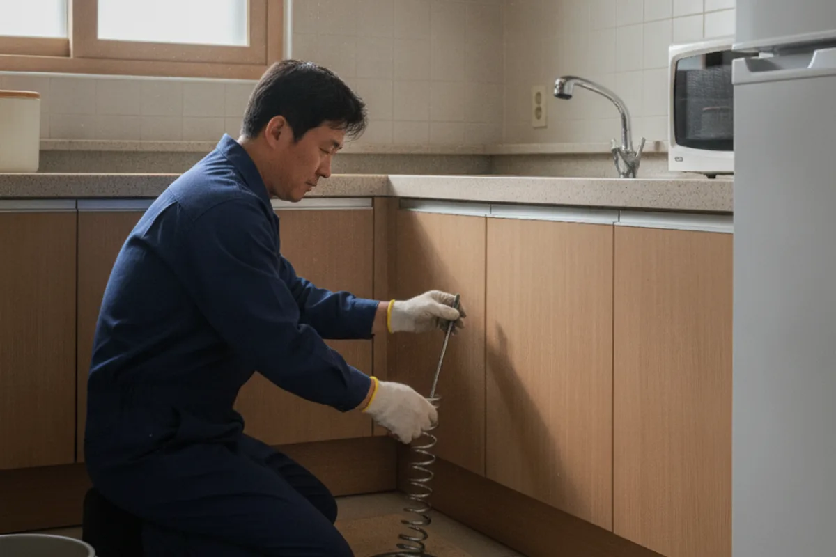 익산시 월성동 싱크대막힘 싱크대야간출장 작업 전 배관 상태 진단 (식당)