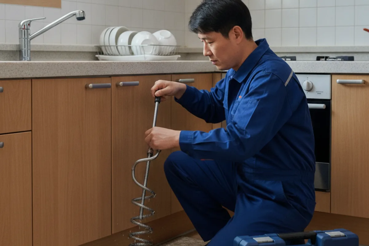익산시 월성동 싱크대막힘 싱크대야간출장 전문 장비 투입 작업 중 (식당)