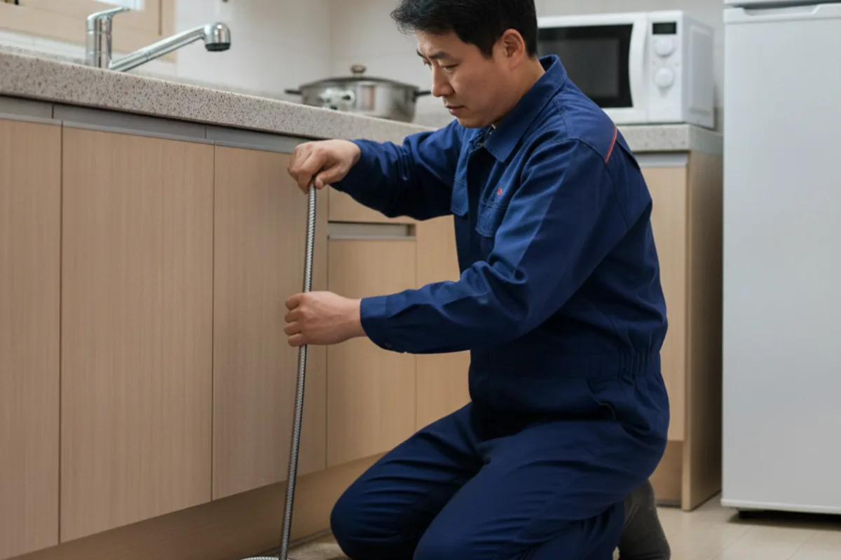 임실군 싱크대막힘 싱크대추천업체 작업 전 배관 상태 진단 (3년)