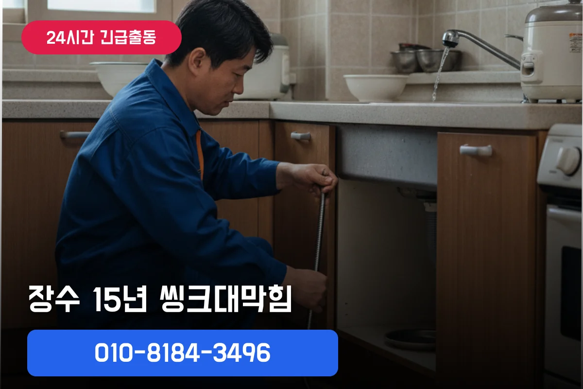 장수 식당 싱크대막힘 15년 경력 시공기 | 원인별 처리 방법 안내