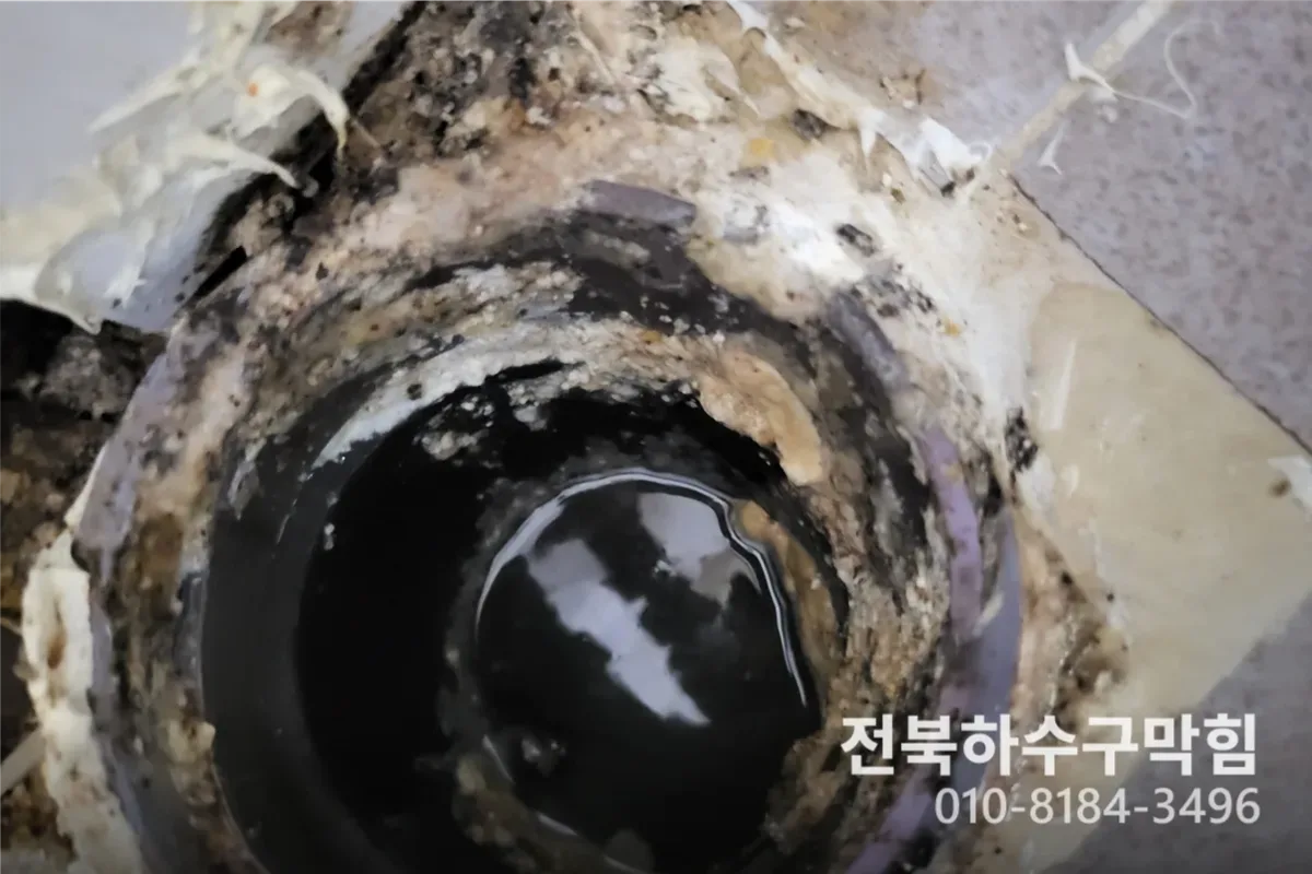 전주시 서신동 싱크대막힘 싱크대뚫어주는곳 작업 전 배관 상태 진단 (서신동싱크대청소업체)