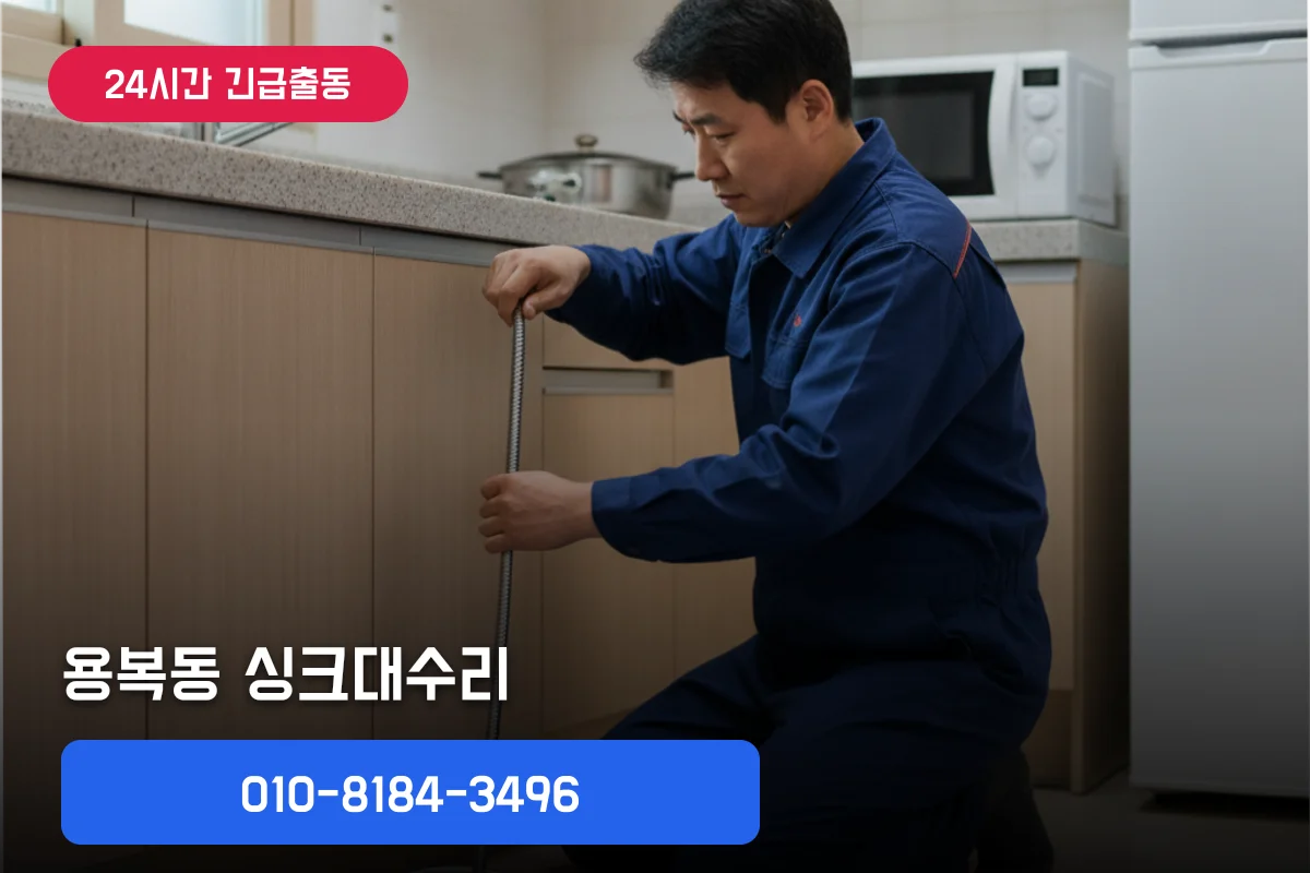 용복동 싱크대수리 비용 음식점 막힘