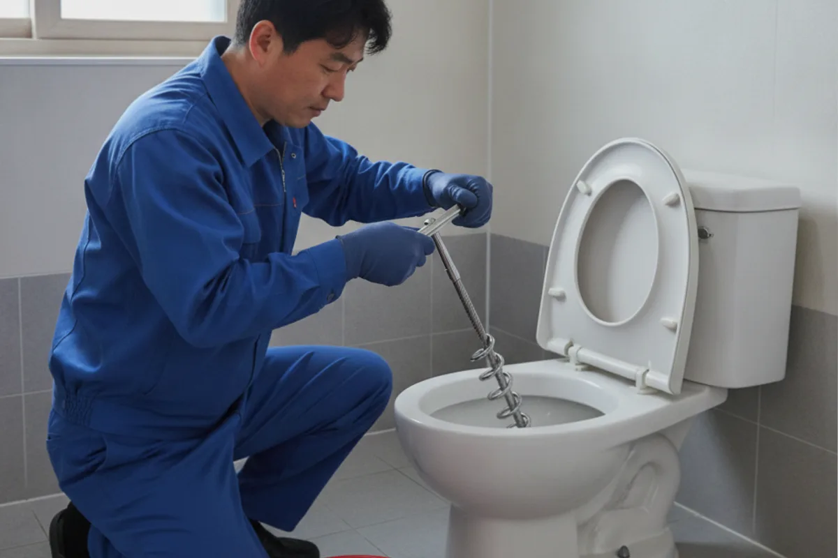 군산시 미성동 변기막힘 소변기냄새제거 작업 전 배관 상태 진단 (빌라)