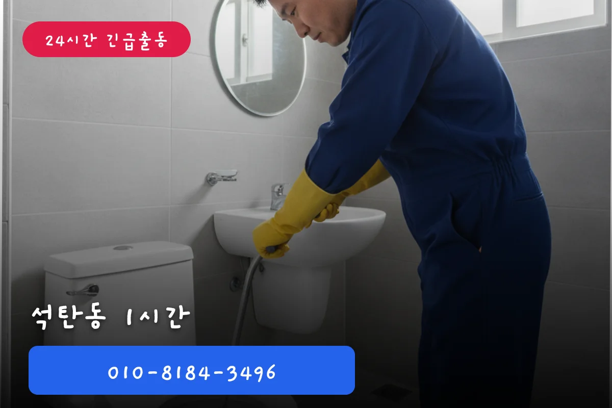 석탄동 원룸 화장실변기막힘 1시간 내 시공 리뷰